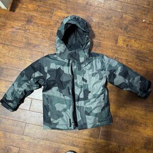 Columbia Kids Interchange Jacket - Black and Green Camouflage